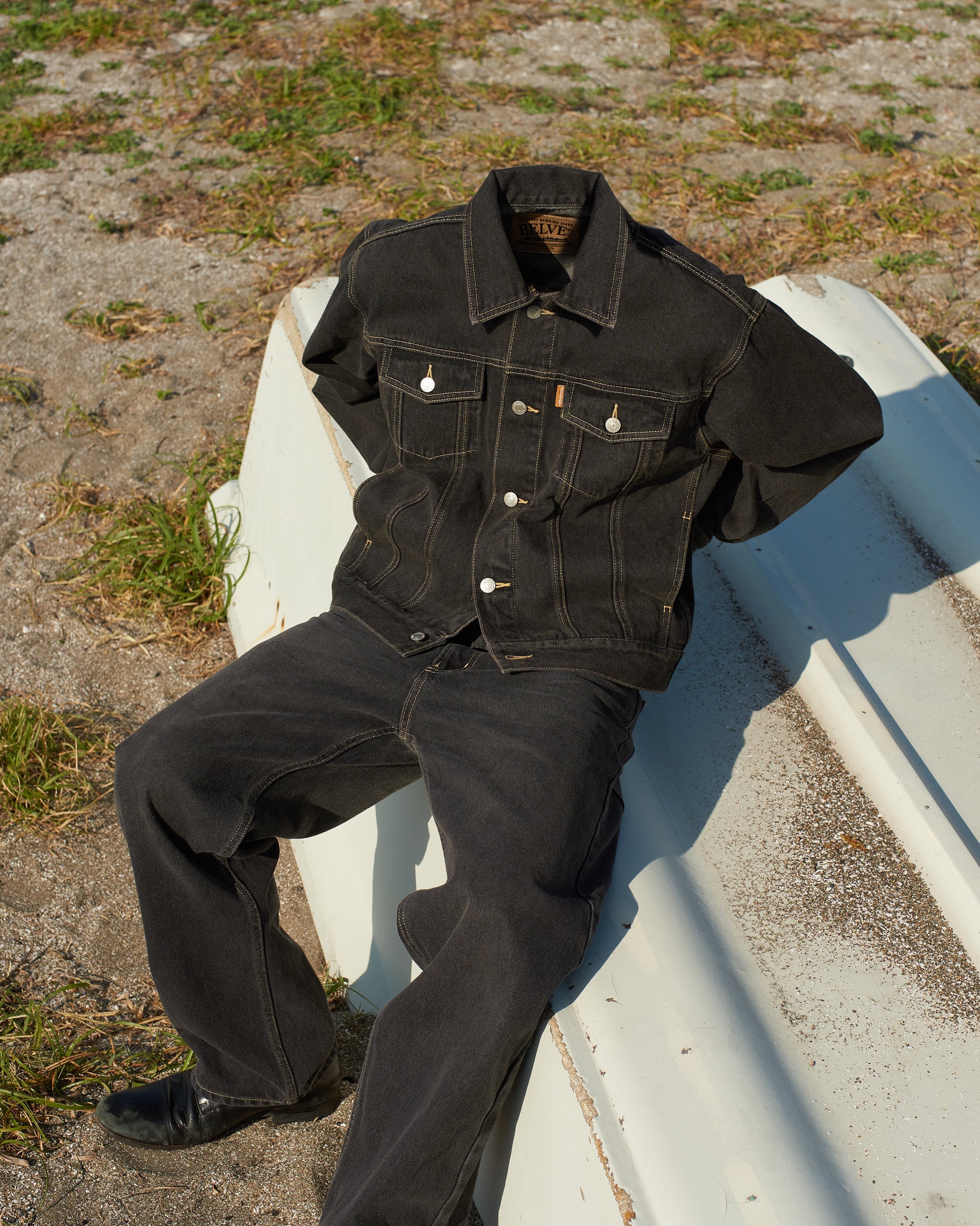 Washed Black Denim Set up / Pants – BELVET
