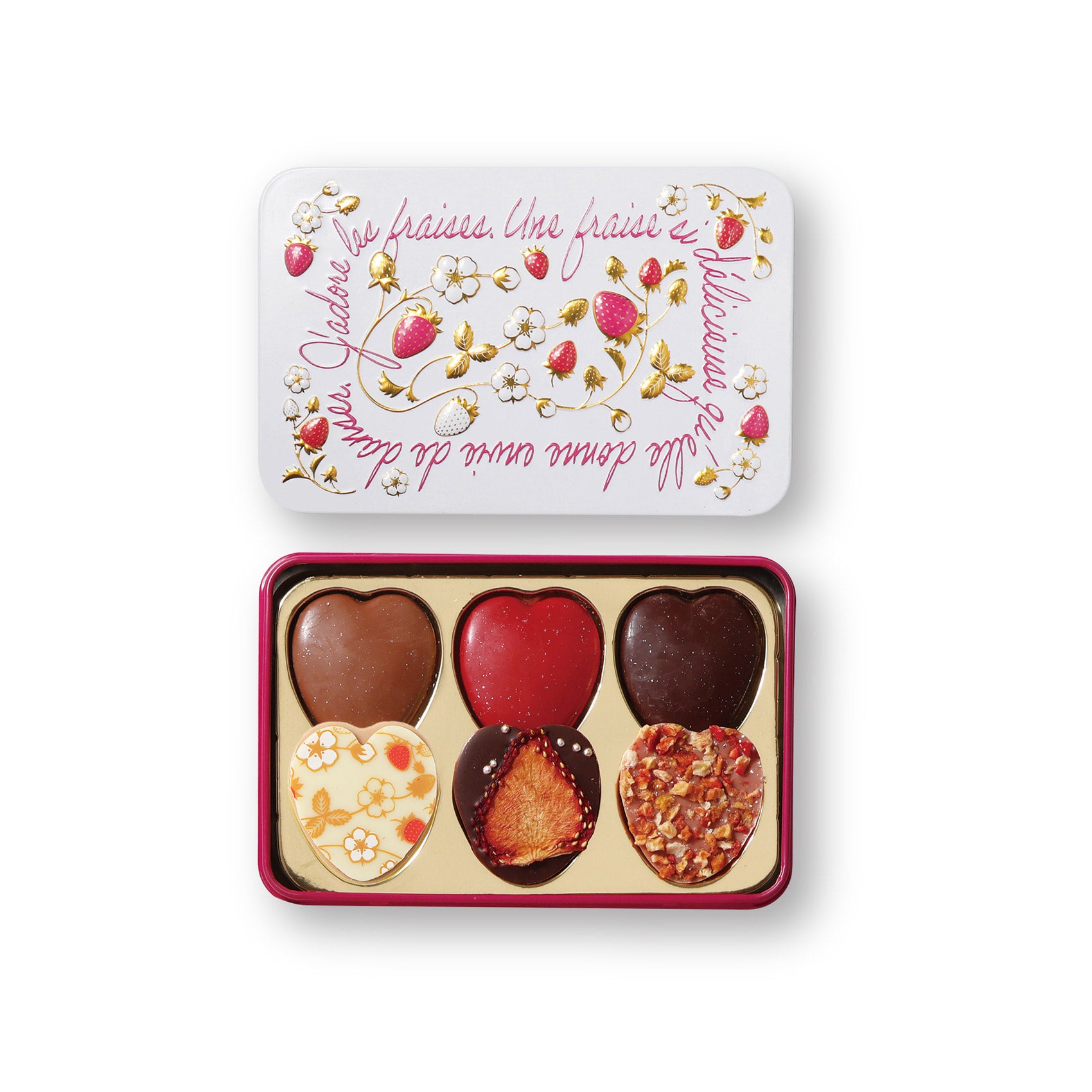 苺のミニマンディアン 6枚入 チョコレート バレンタイン ストロベリー