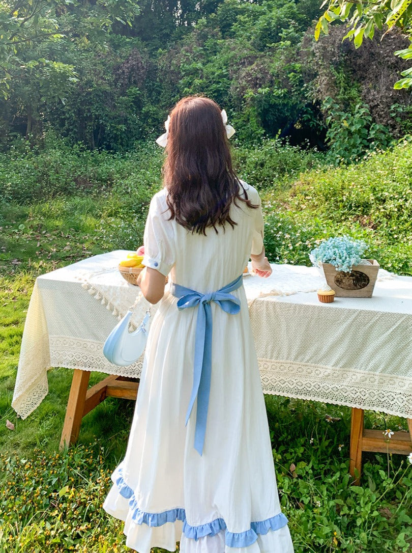 Tralala ピンク リボン キャミソール スリップワンピースドレス