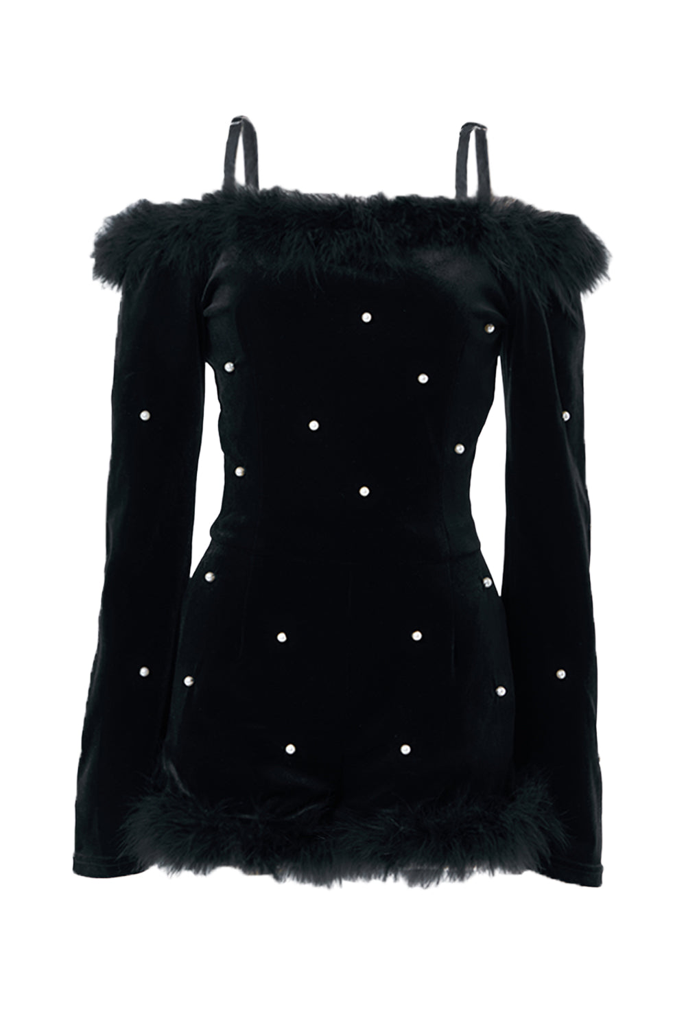 デザインパールベロアコンビネゾン