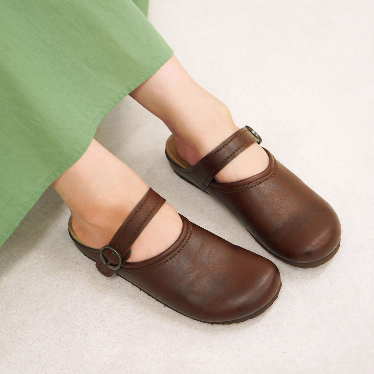 スムースサボ コンフォートシューズ スリッポン サボサンダル 日本製