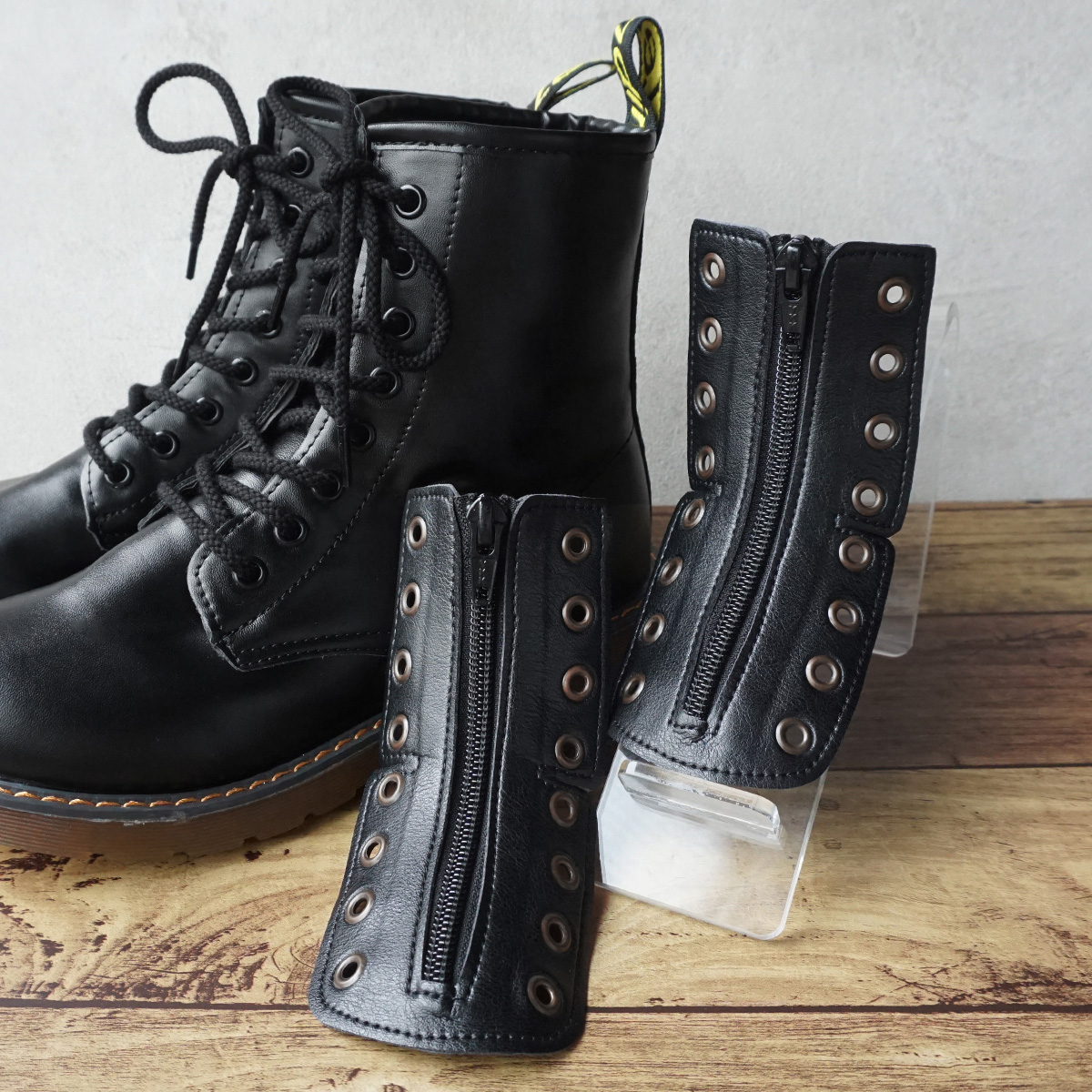 編み上げブーツ クイックリリースジッパー ファスナー バイク サバゲー