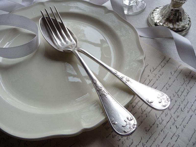 フランス ERCUIS ヤドリギ カトラリーセット フォーク＆スプーン - une