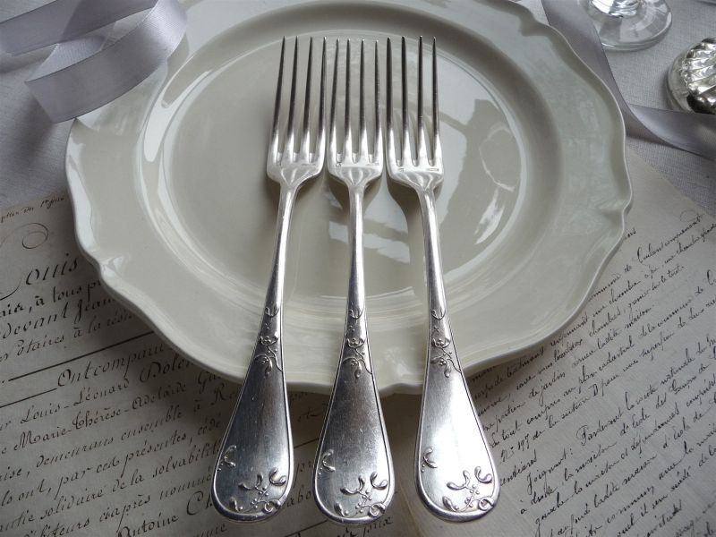 フランス ERCUIS ヤドリギ カトラリーセット フォーク＆スプーン - une