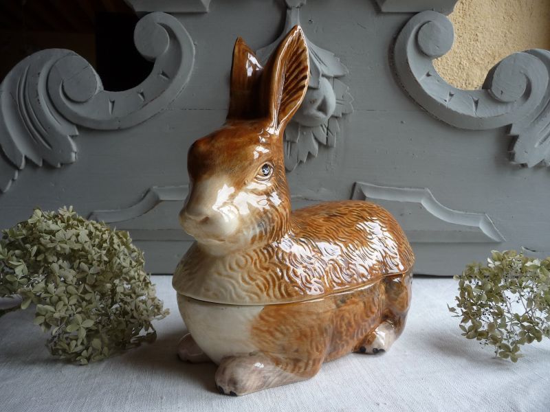 フランスアンティーク テリーヌポット うさぎ - une Belle Chose