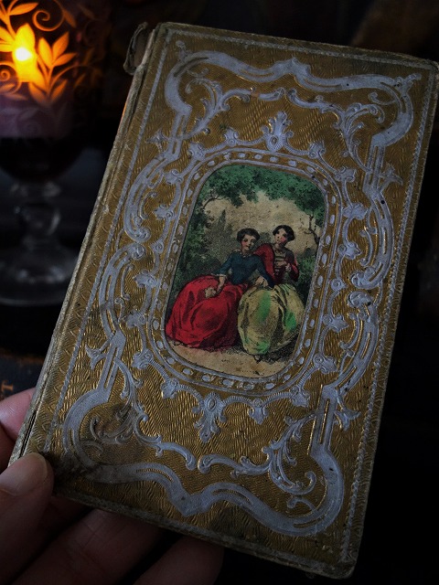 西洋アンティーク フランス 19世紀 美しい表紙の文学本 ／古書 古本