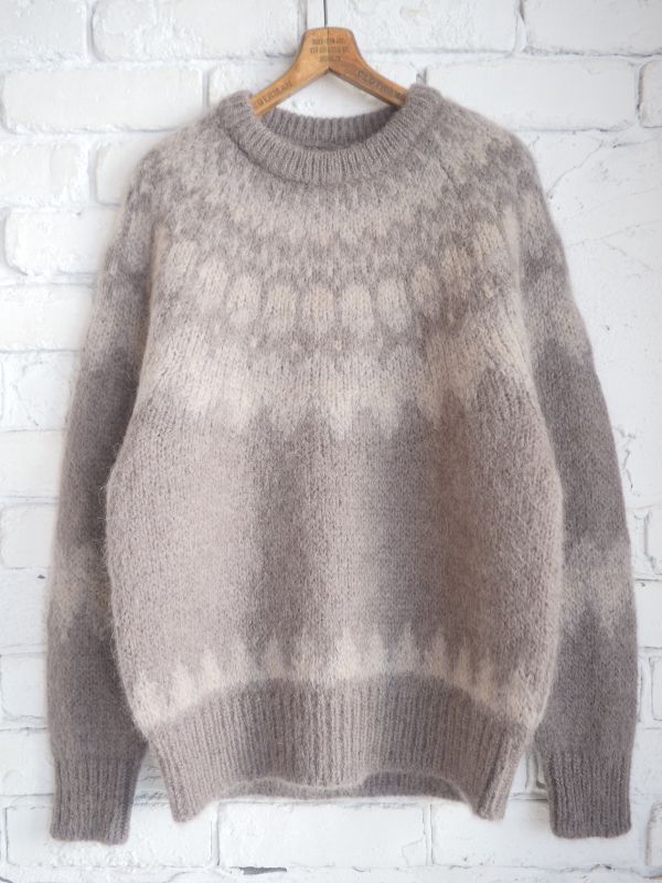 BATONER【MEN'S】バトナー モヘヤノルディッククルーネックニット(BN