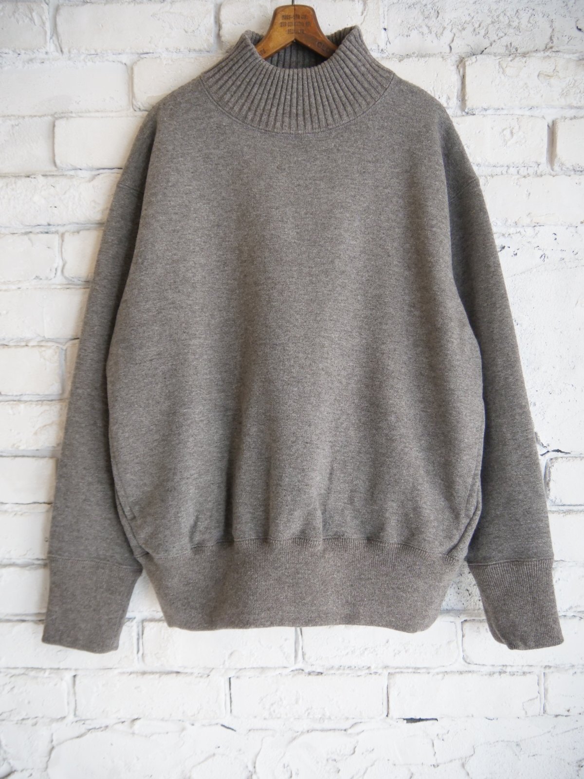 Slopeslow Wool French Terryturtle neck sweatshirt スロープスロウ