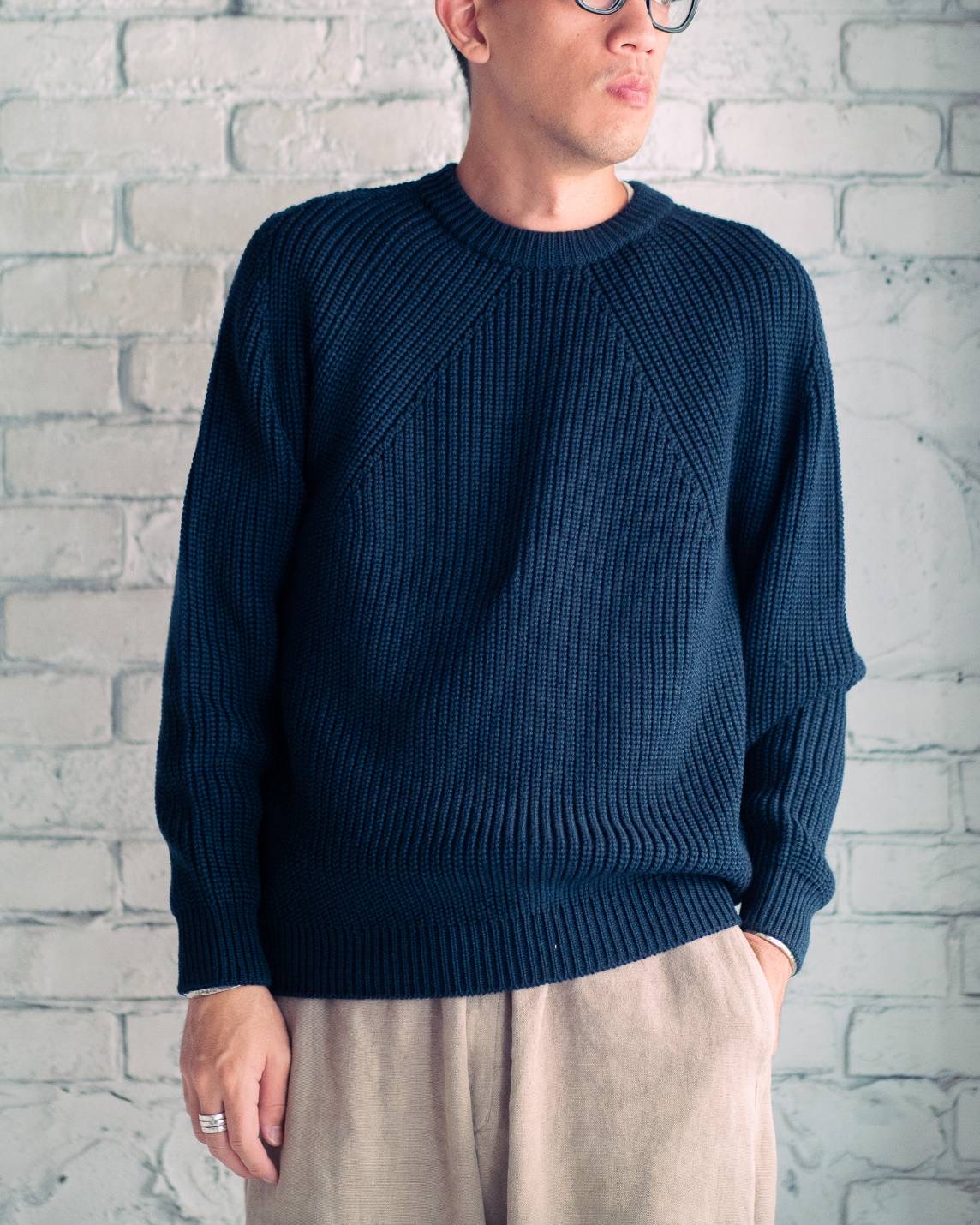 BATONER【MEN'S】SIGNATURE CREW NECK KNIT バトナー シグネチャー