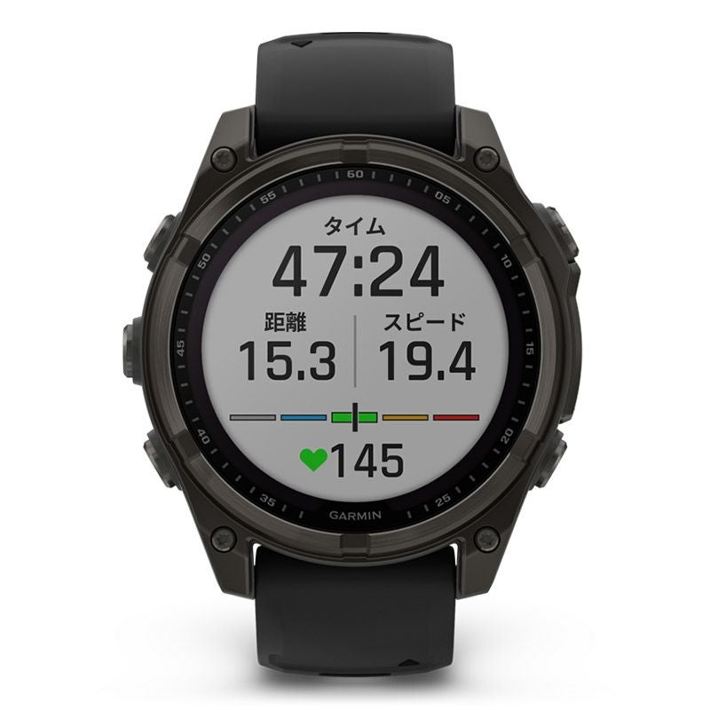 GARMIN fenix 8 Sapphire Dual Power 47mm Ti Carbon Gray DLC / Black