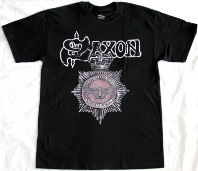 SAXON ROCK THE NATIONS '86 IRON MAIDEN DIAMOND HEAD NEW BLACK T