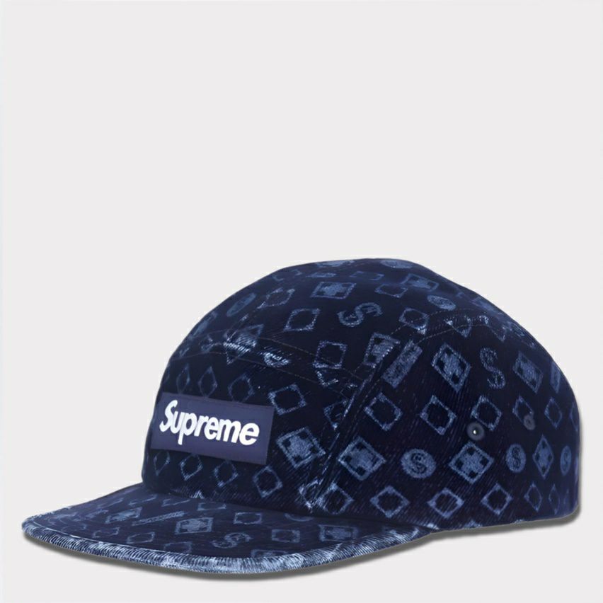 Supreme シュプリーム 2024AW Flocked Denim Camp Cap フロックド