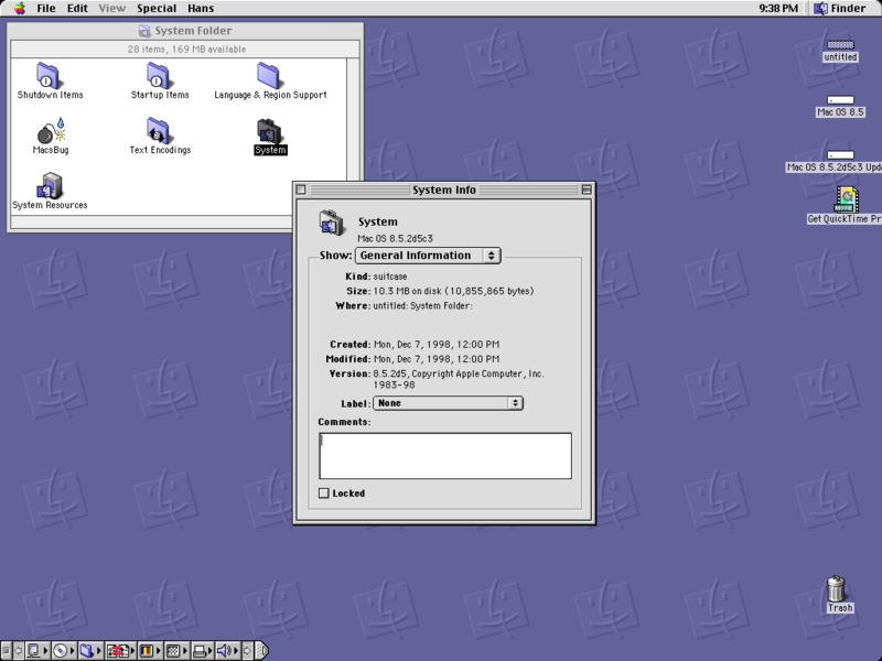 Mac OS 8.5.2d5c3 - BetaWiki