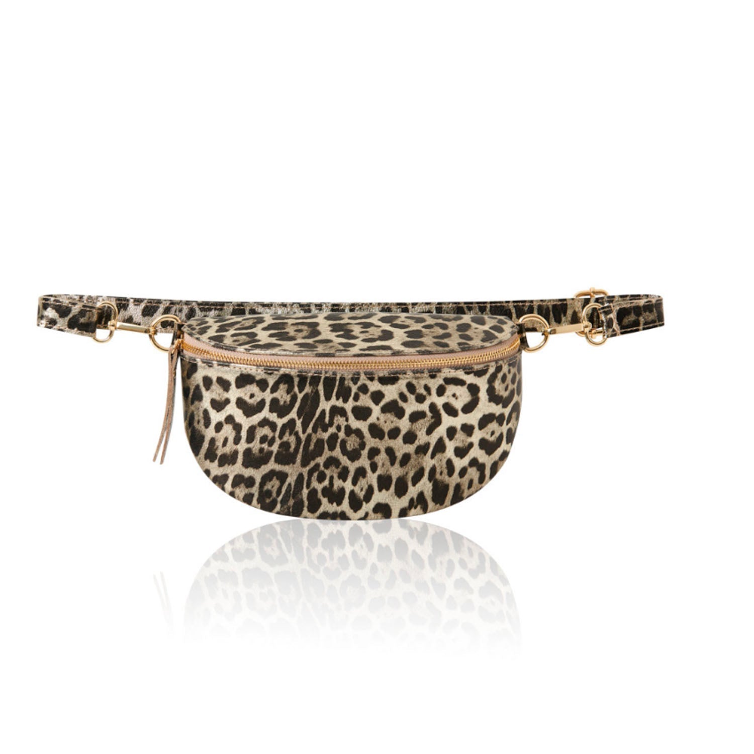Licata Leopard Print Crossbody Bag | Italian Leather Bag Betsy