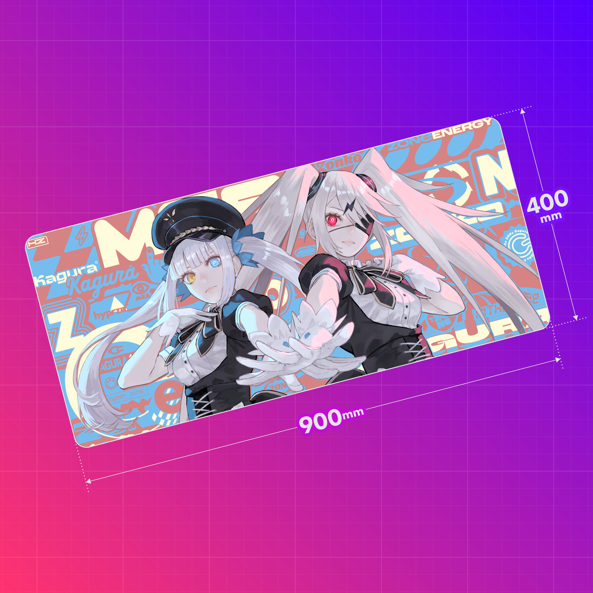 特大オリジナルデザインデスクマット + HYPER ZONe SET : DESIGN-B