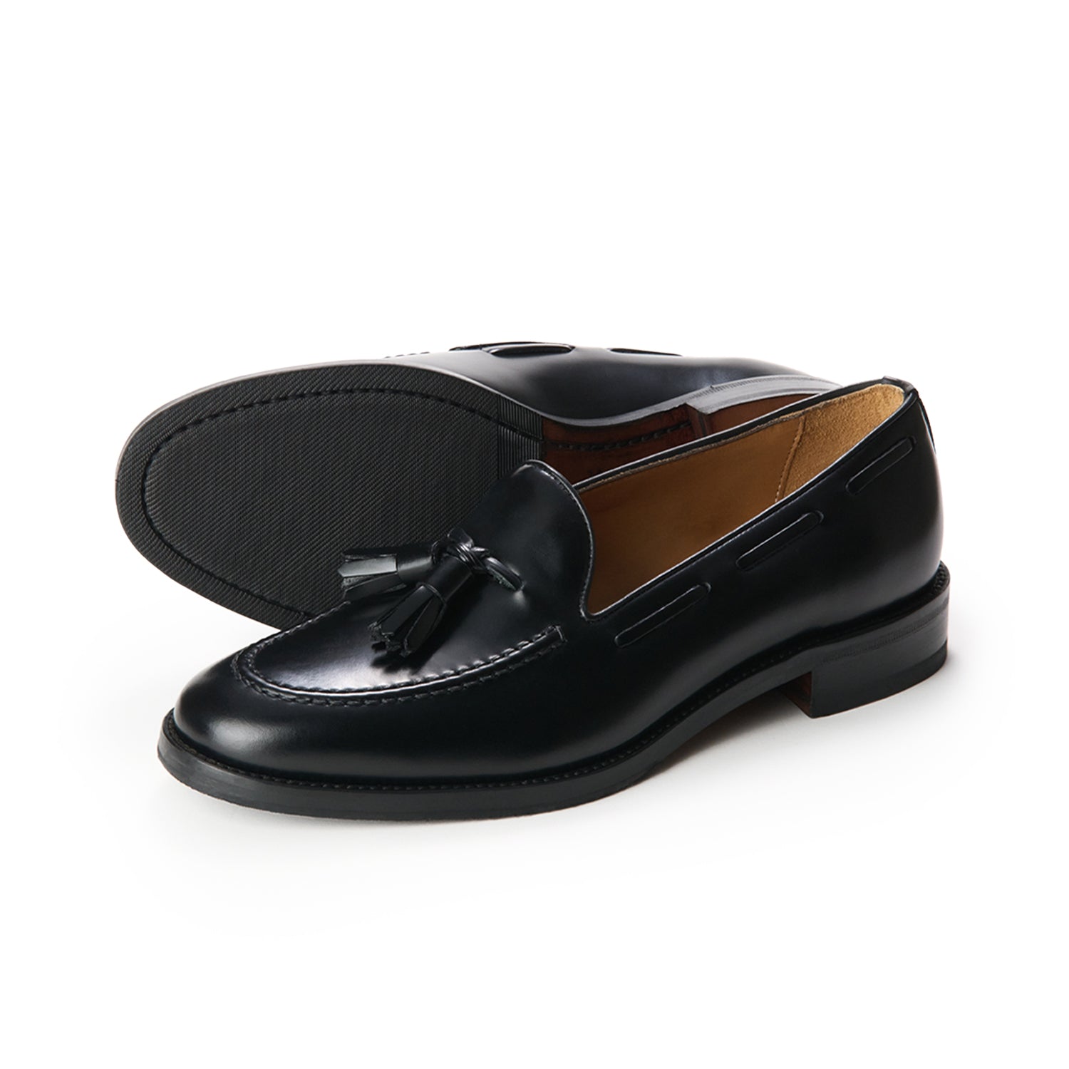 Berwick1707 | タッセルローファー コーティングレザー | 193ROSGBK