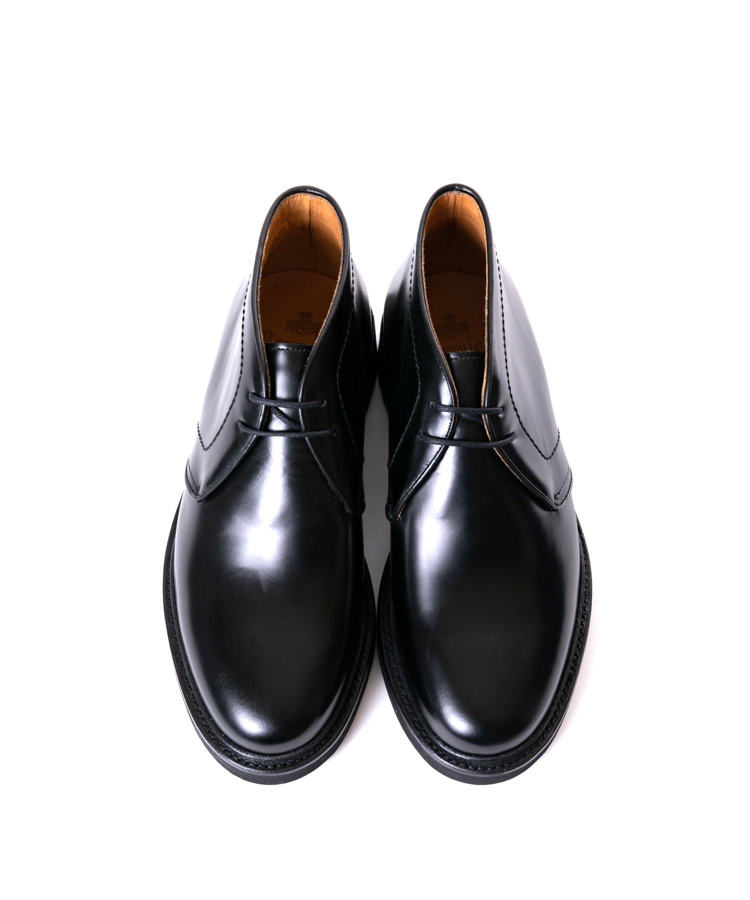 Berwick1707 | チャッカーブーツ コーティングレザー | 370ROVIBK