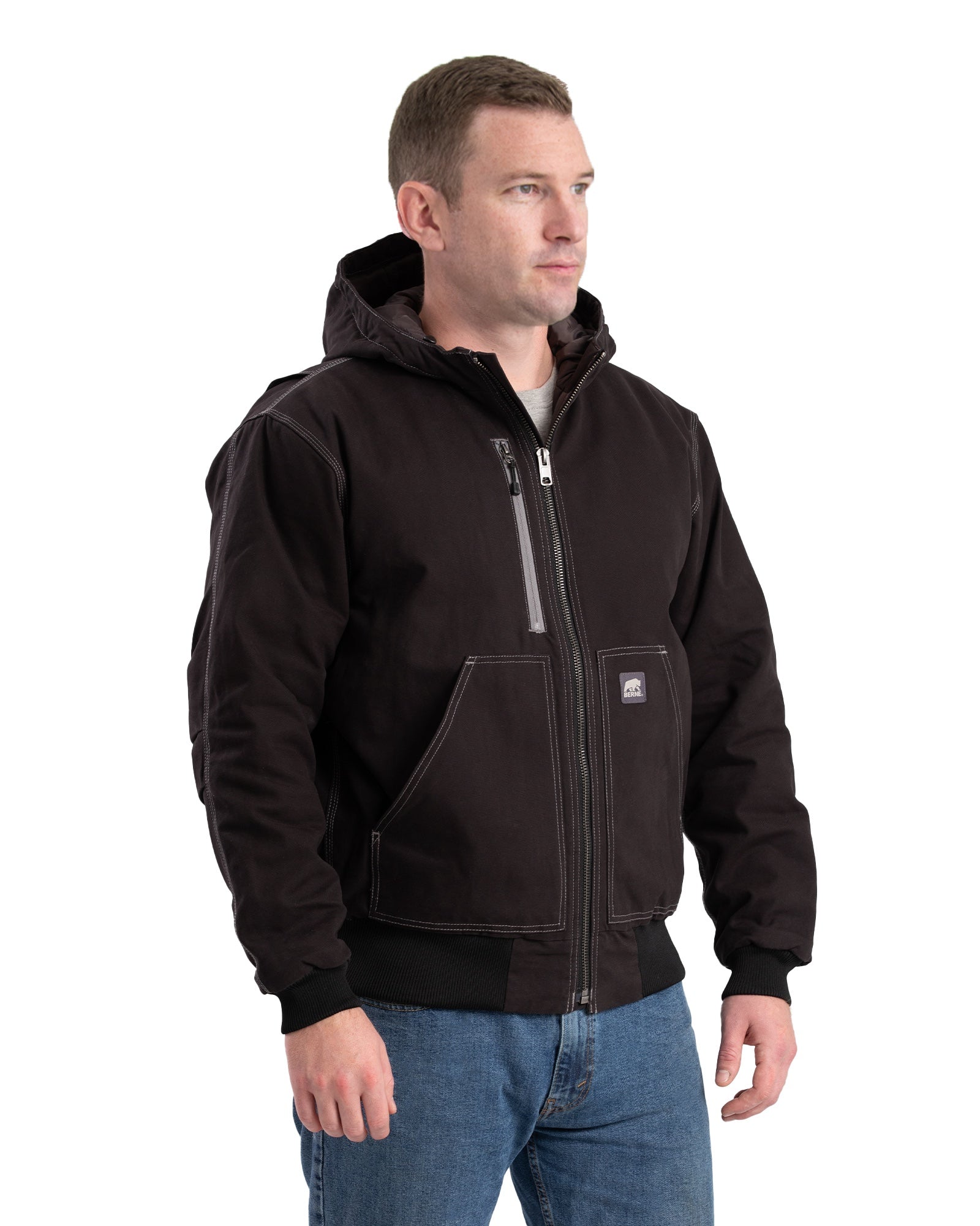 Men's Water Repellent Duck Hooded Work Jacket – Berne Canada