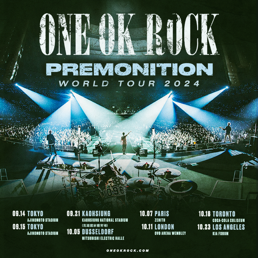 ONE OK ROCKが過去最大規模のワールドツアー開催、アジア・北米