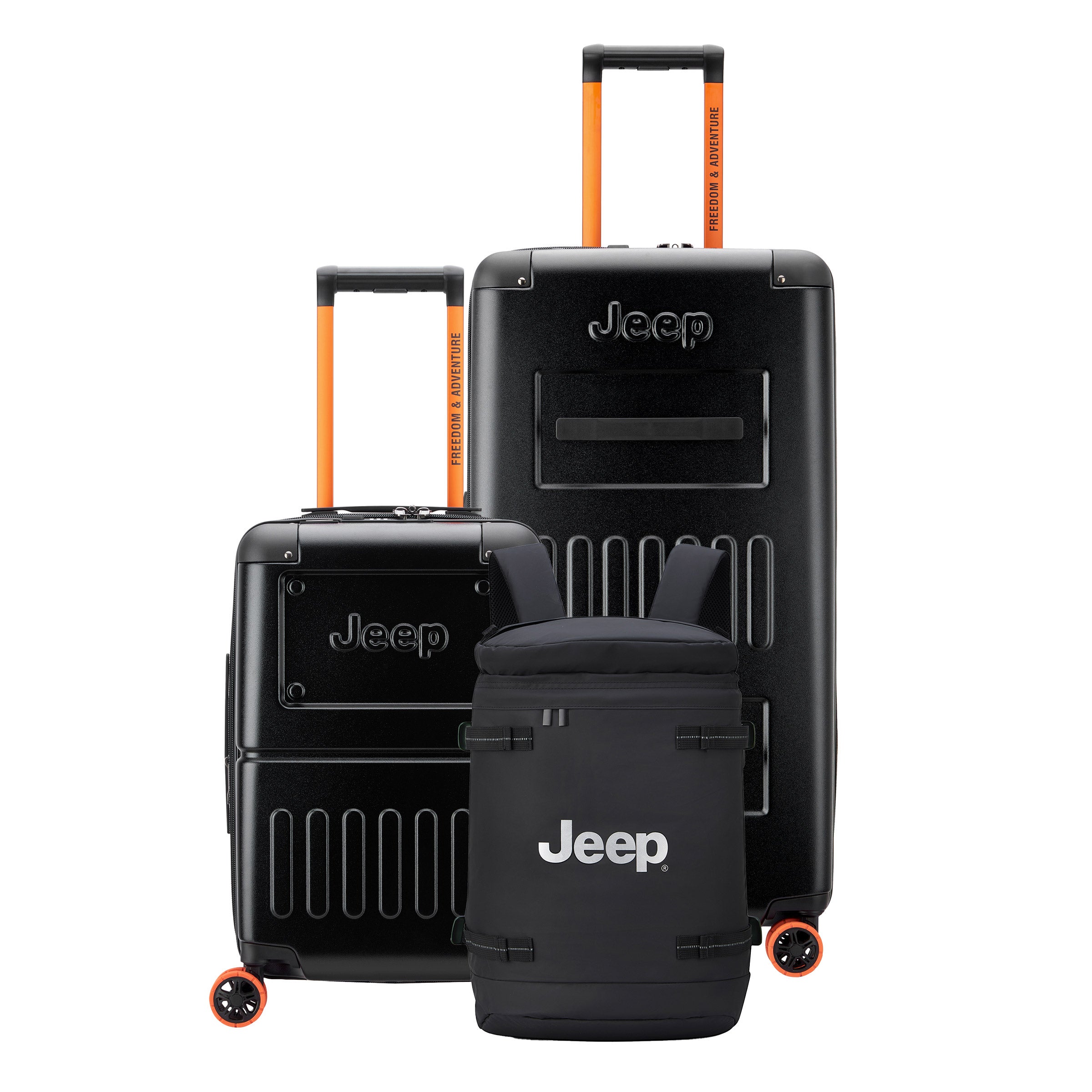 Jeep JH002B Summit 3-piece Luggage Set with JS013C Cylindrical