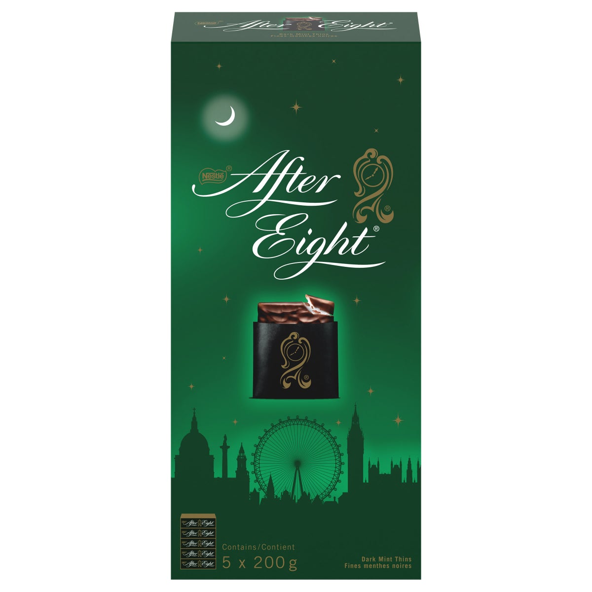 Nestlé After Eight Dark Mint Thins, 5 × 200 g | Costco