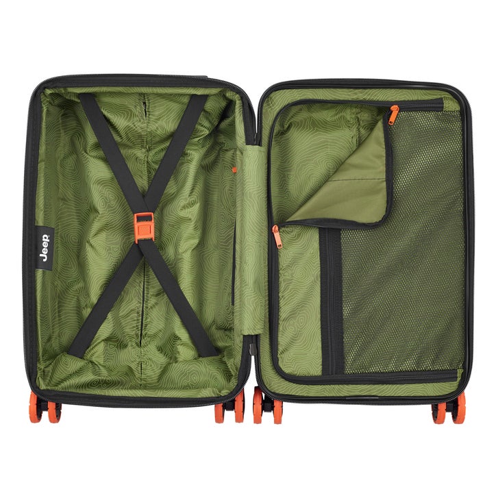 Jeep JH002B Summit 3-piece Luggage Set with JS013C Cylindrical