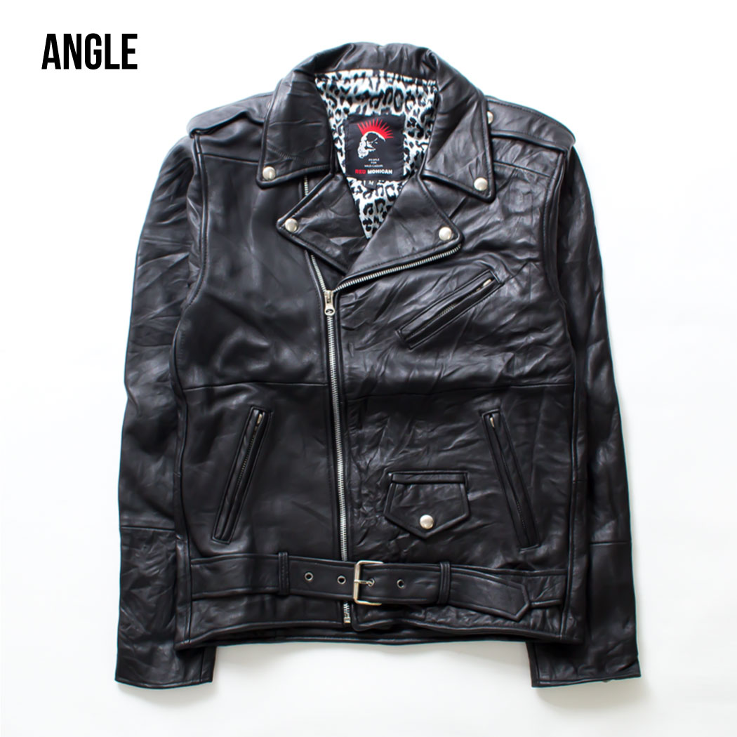 Red-Mohican 本革 レザージャケット ライダースジャケット 裏地