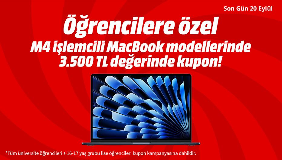 MediaMarkt'tan Öğrencilere M4 işlemcili MacBook Air Modellerinde