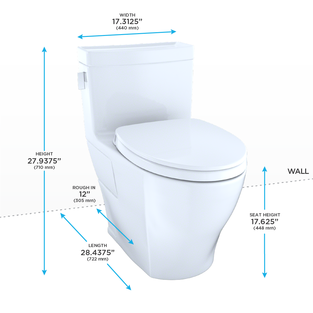 LEGATO™ MS624124CEFG#01 ONE-PIECE TOILET, 1.28GPF, ELONGATED BOWL - WA