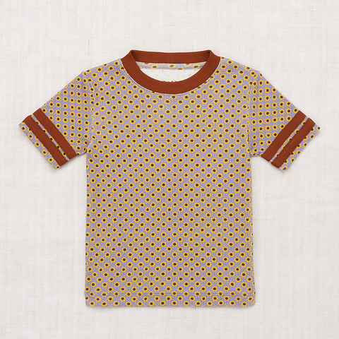 SALE Misha & Puff Kids Rec Tee Pewter Flower Dot Pima Cotton BIEN BIEN