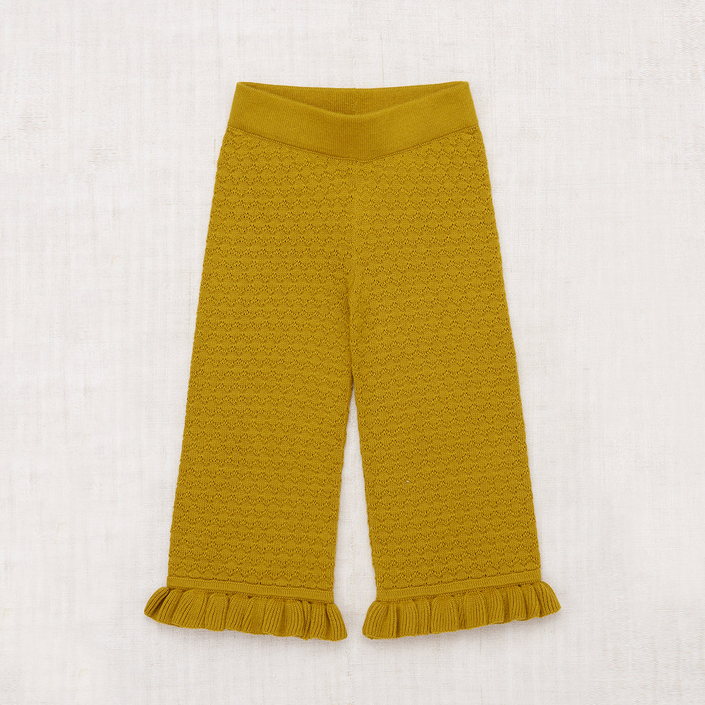 SALE Misha & Puff Kids Sunflower Ruffle Knit Pant Pistachio