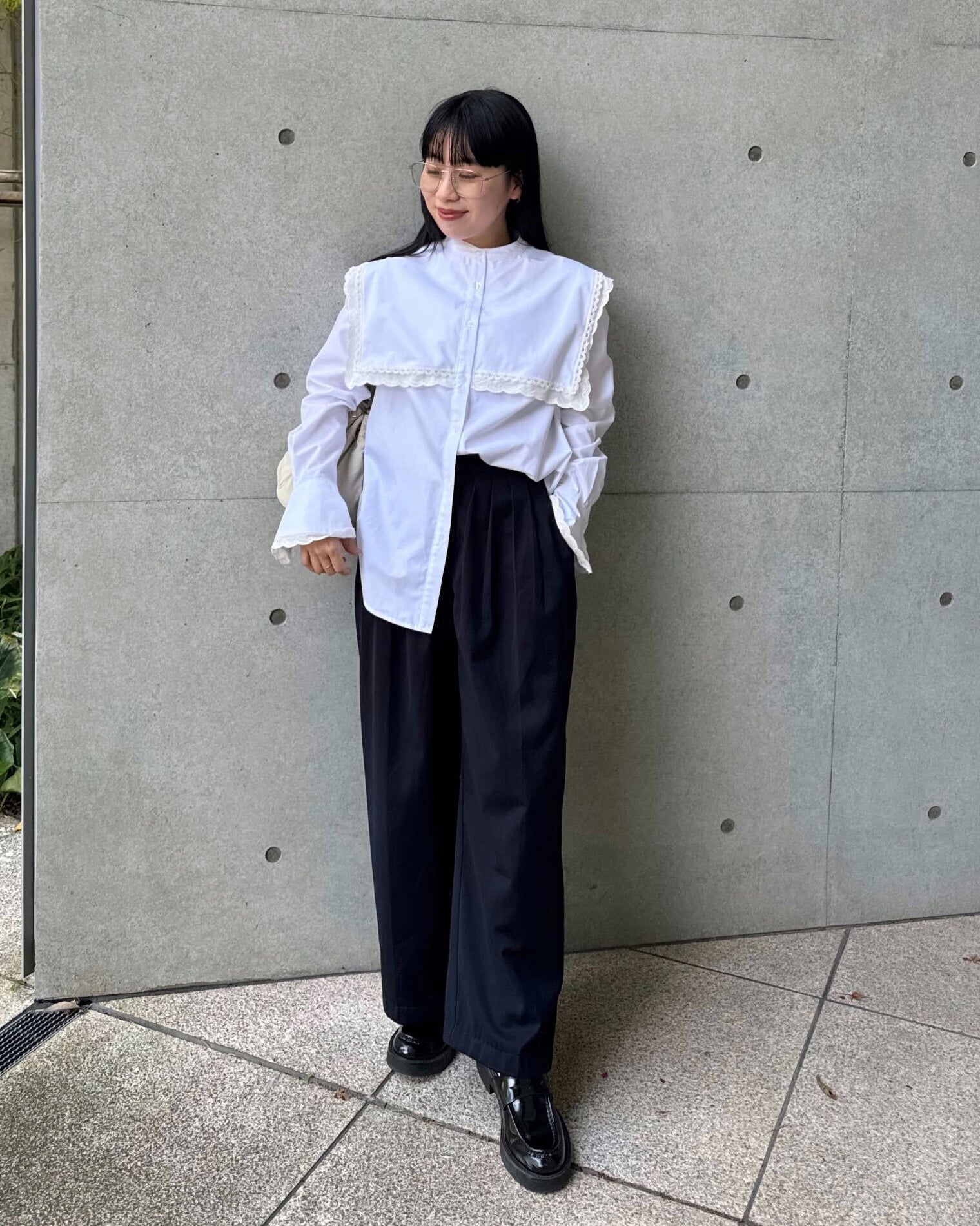 LUCIA COLLAR BLOUSE/155cm/着用サイズF｜Bibiy.