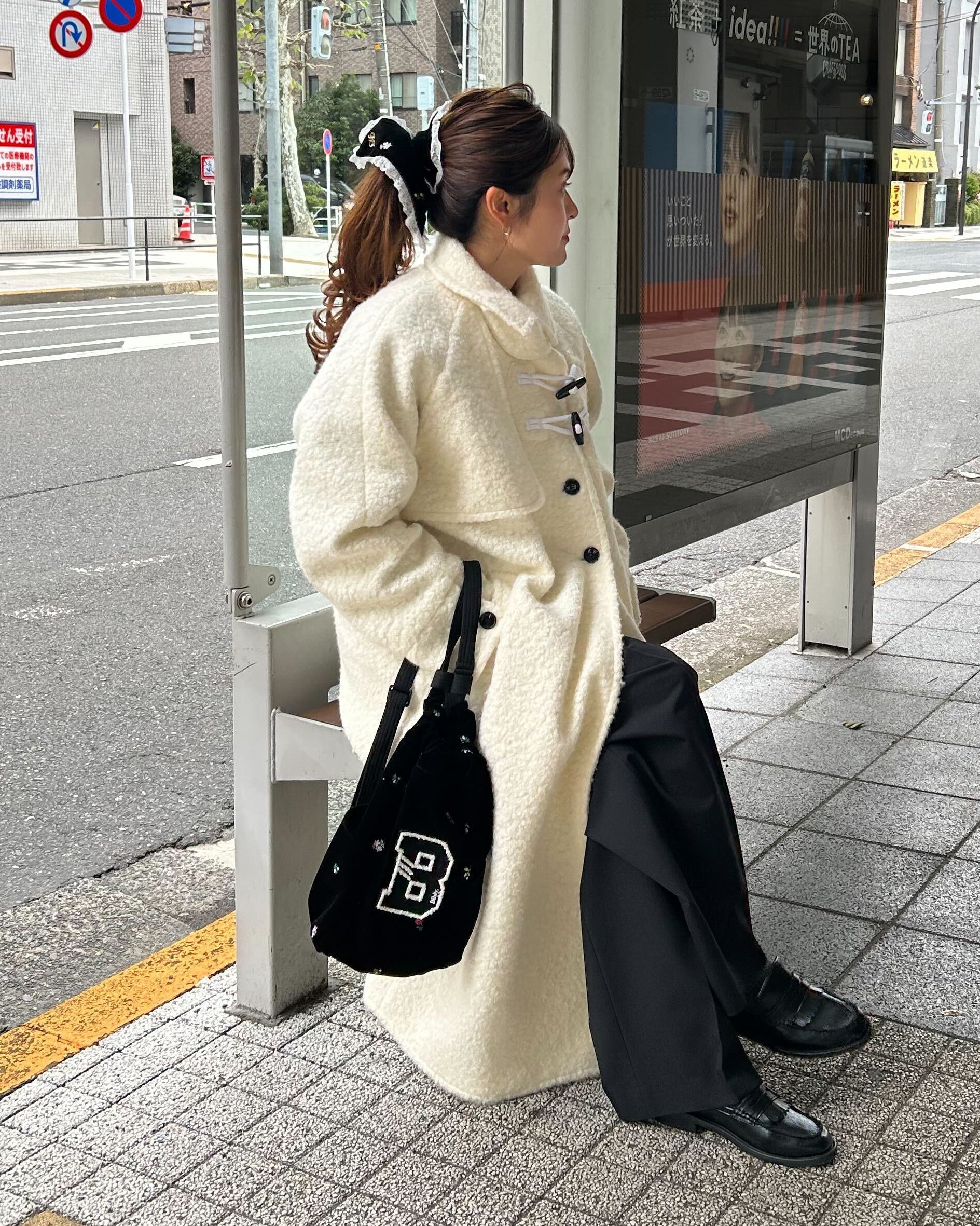 BIBIY. MADE | MANON DUFFLE COAT WHITE｜Bibiy.