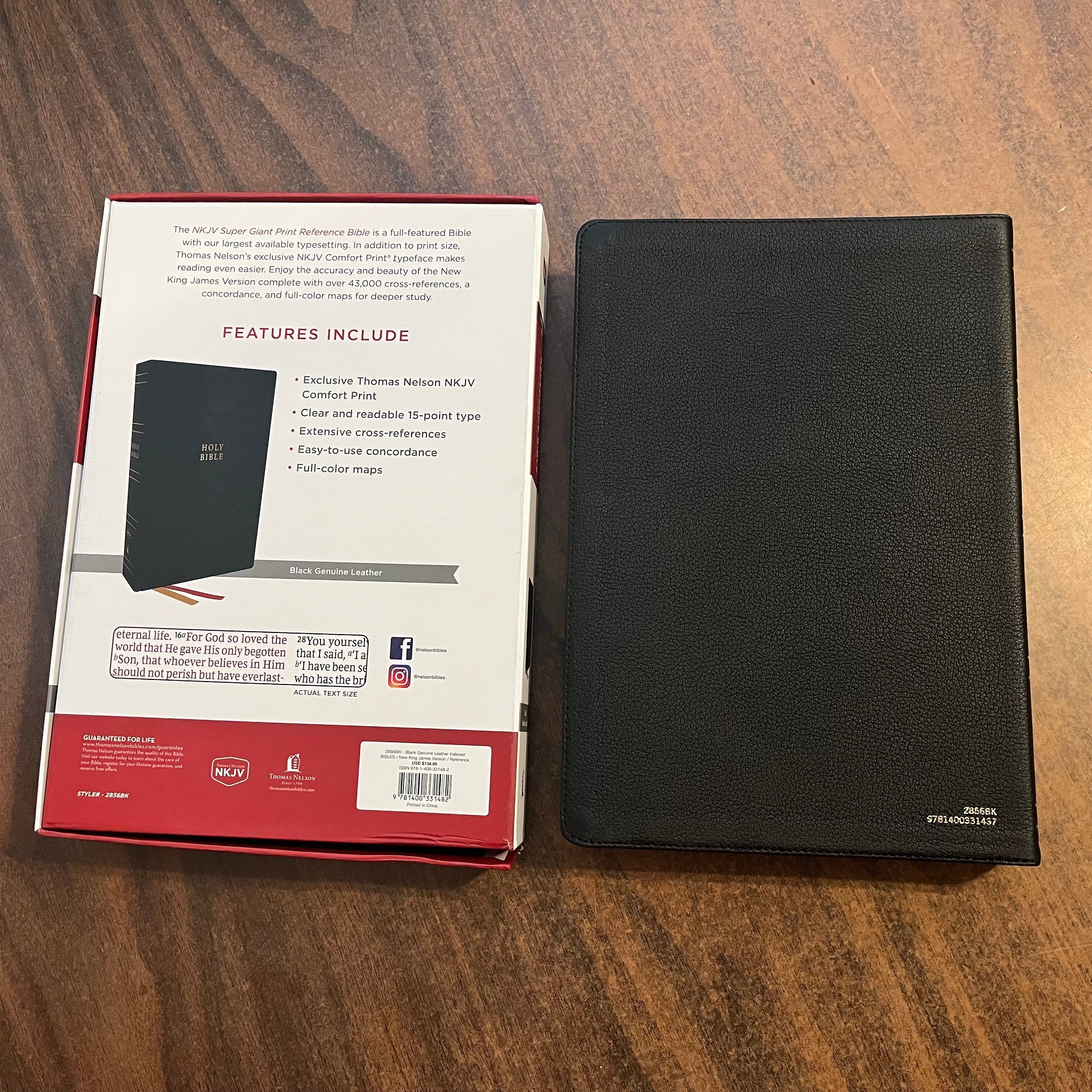 Personalized NKJV Super Giant Print Reference Bible Thumb Indexed