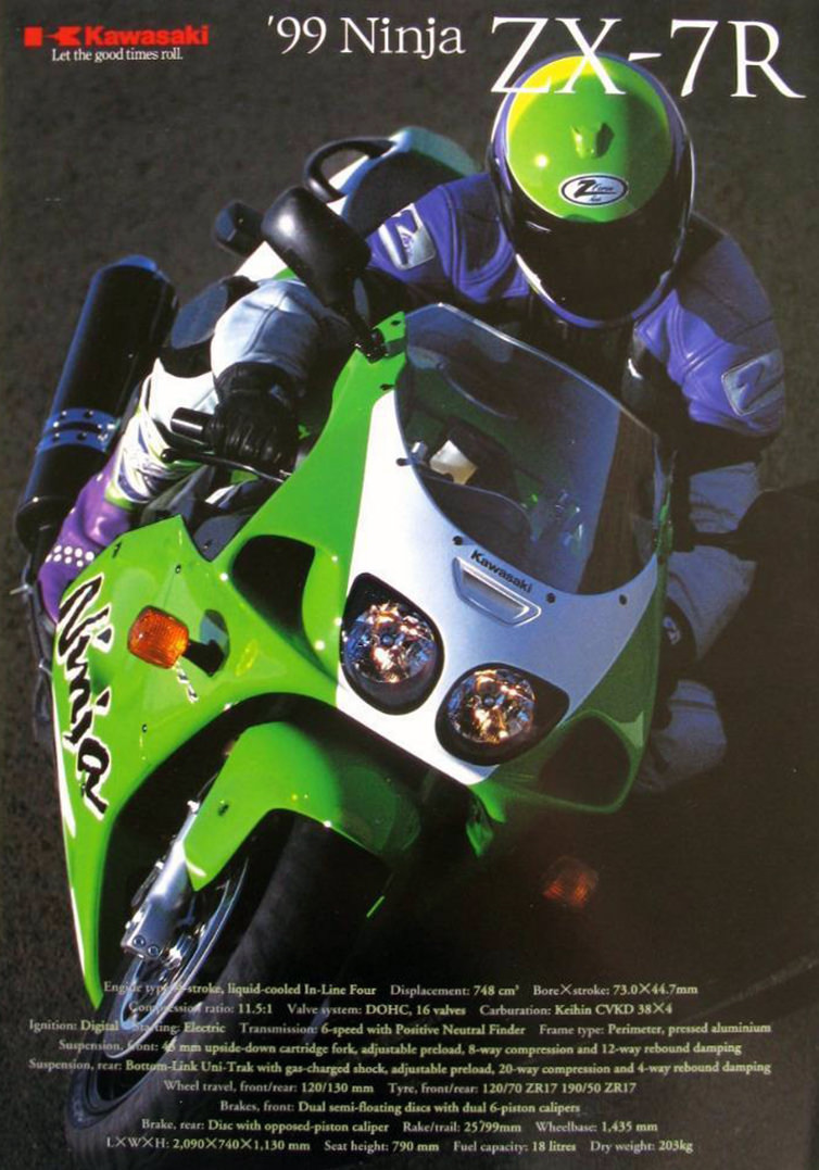 問題児レーサー ZX-7R/RR (ZX750P/N) -since 1996- - バイクの系譜