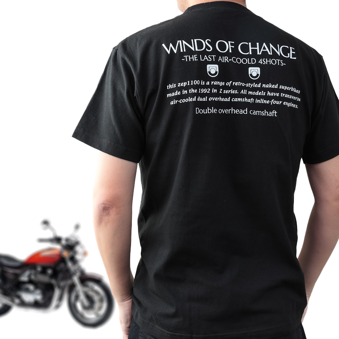BIKER STYLE / バイクカスタム 空冷 パーツ Tシャツ インナー 黒