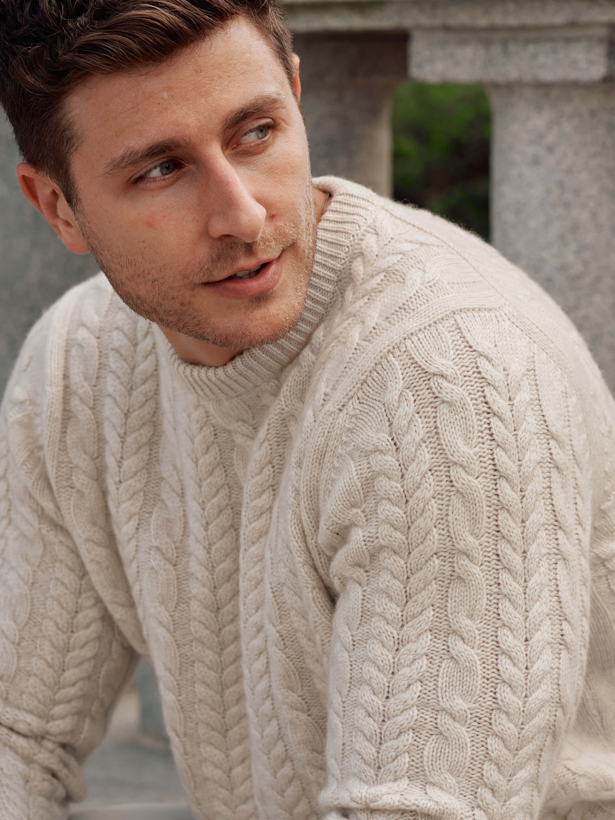 The Gregor Aran Cashmere Sweater | Scottish Luxury Knitwear by