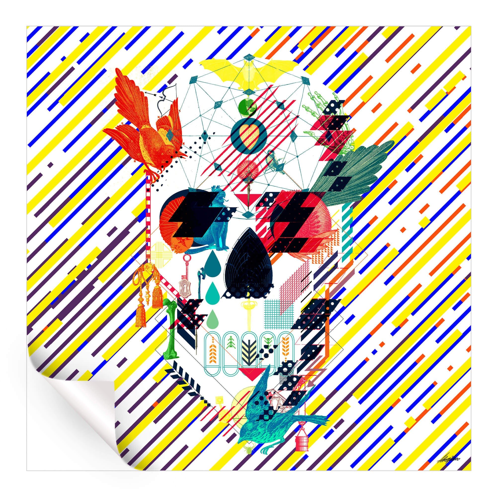 Contemporary Graphic Skull Wall Art | BIG Wall Décor