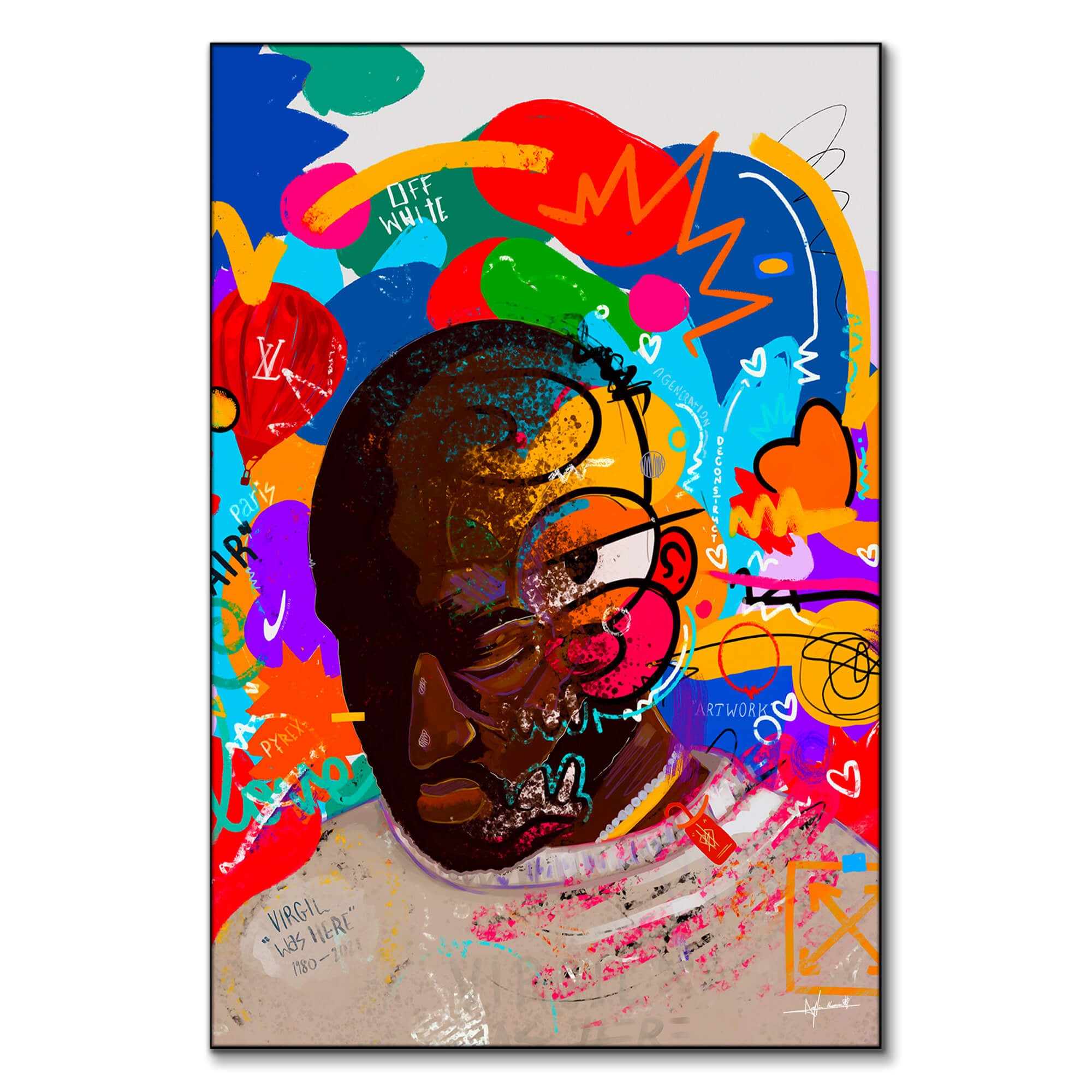 Virgil Abloh Vibrant Illustration | BIG Wall Décor