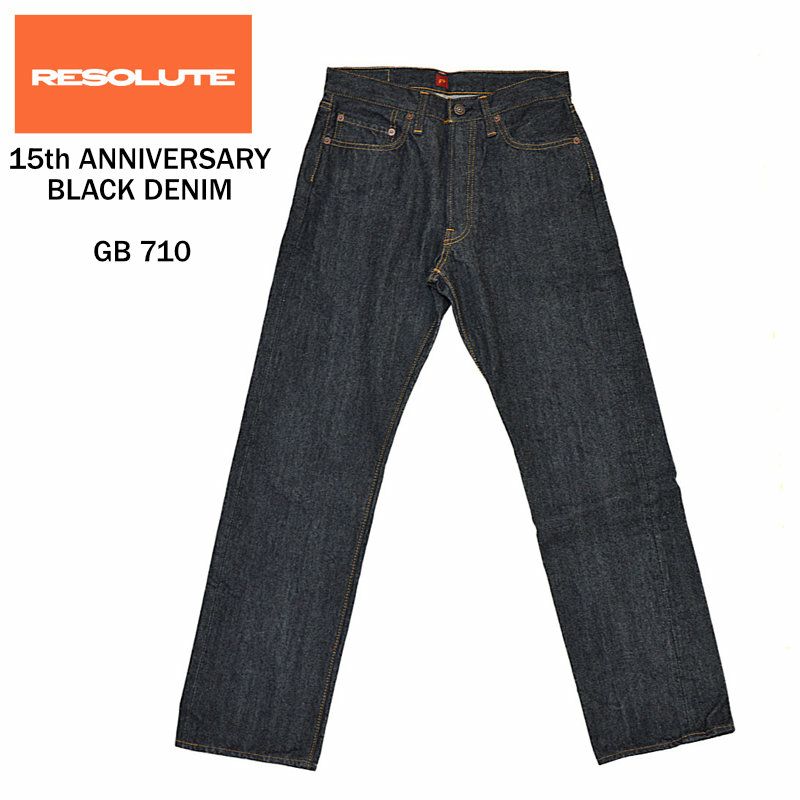 リゾルト RESOLUTE/ 15周年記念 ゴーストブラック デニム 66モデル