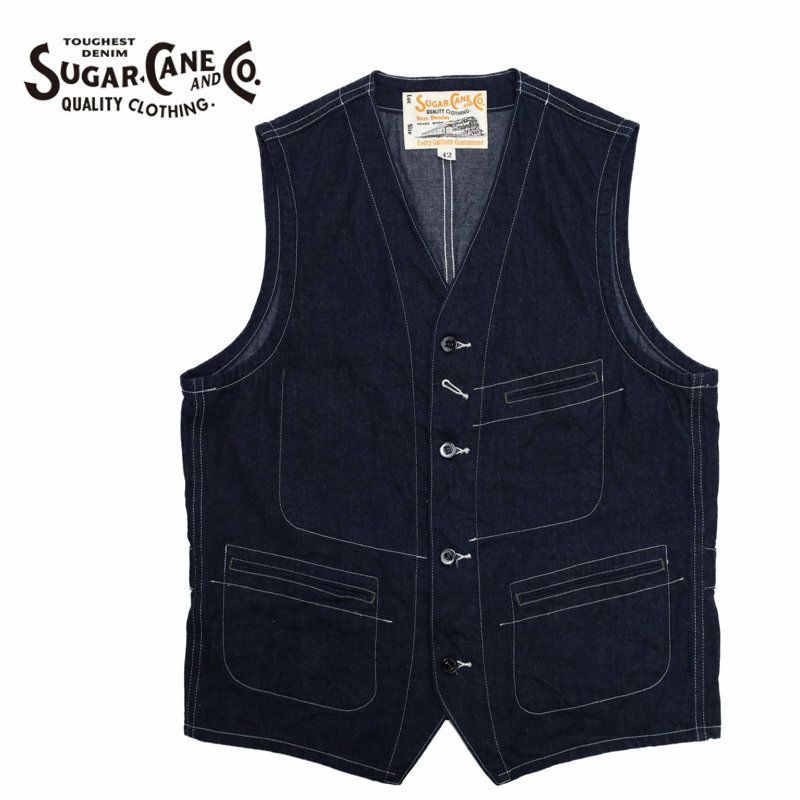 シュガーケーン SUGAR CANE/9オンス ウォバッシュストライプ ワーク