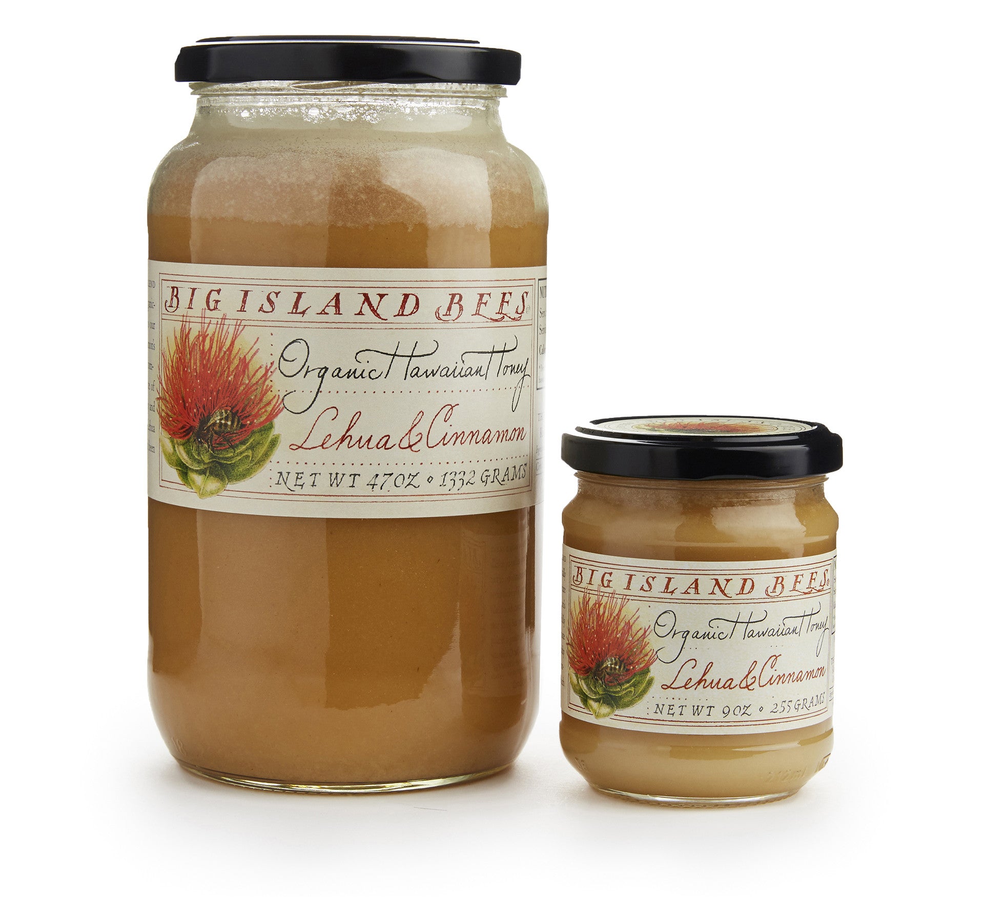 Raw, Organic Lehua & Cinnamon: Three 9 oz Jars – Big Island Bees