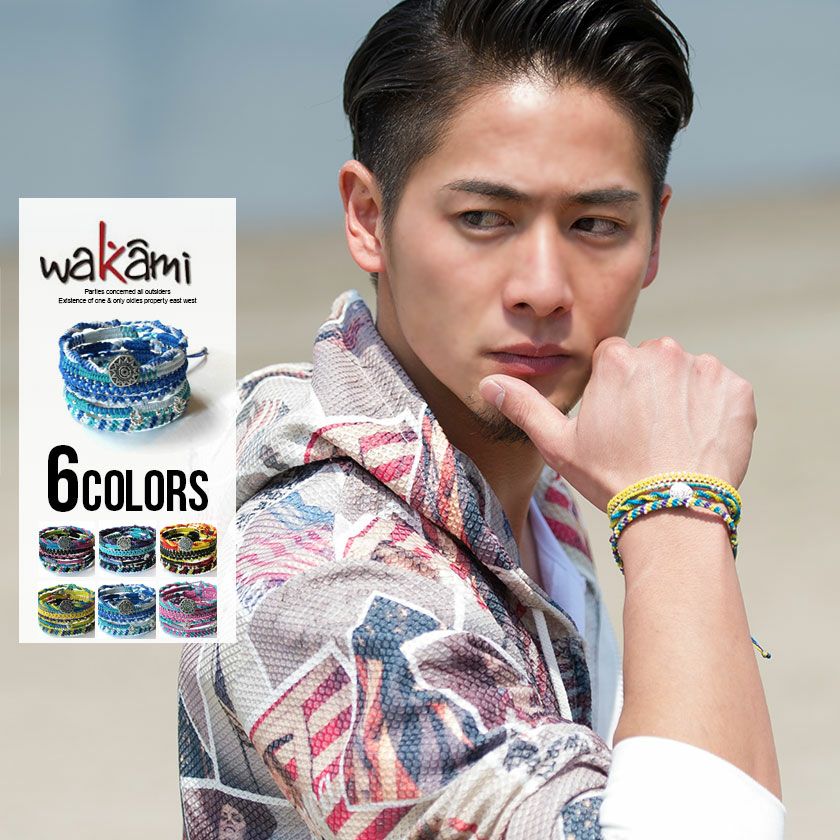 ブレスレット メンズ wakami(ワカミ)EARTH ブレスレット/全6色