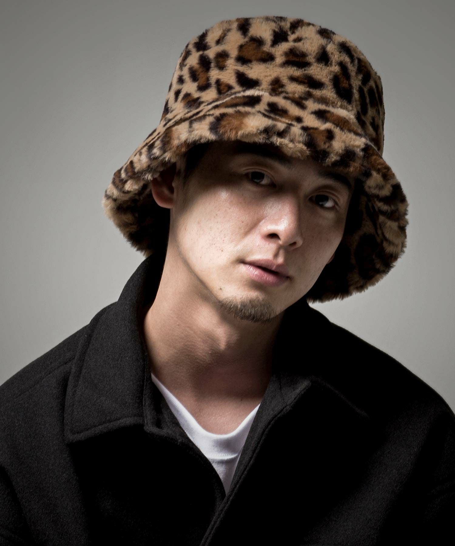 ハット メンズ VICCI(ビッチ)アニマル柄ファーバケットハット/全2色