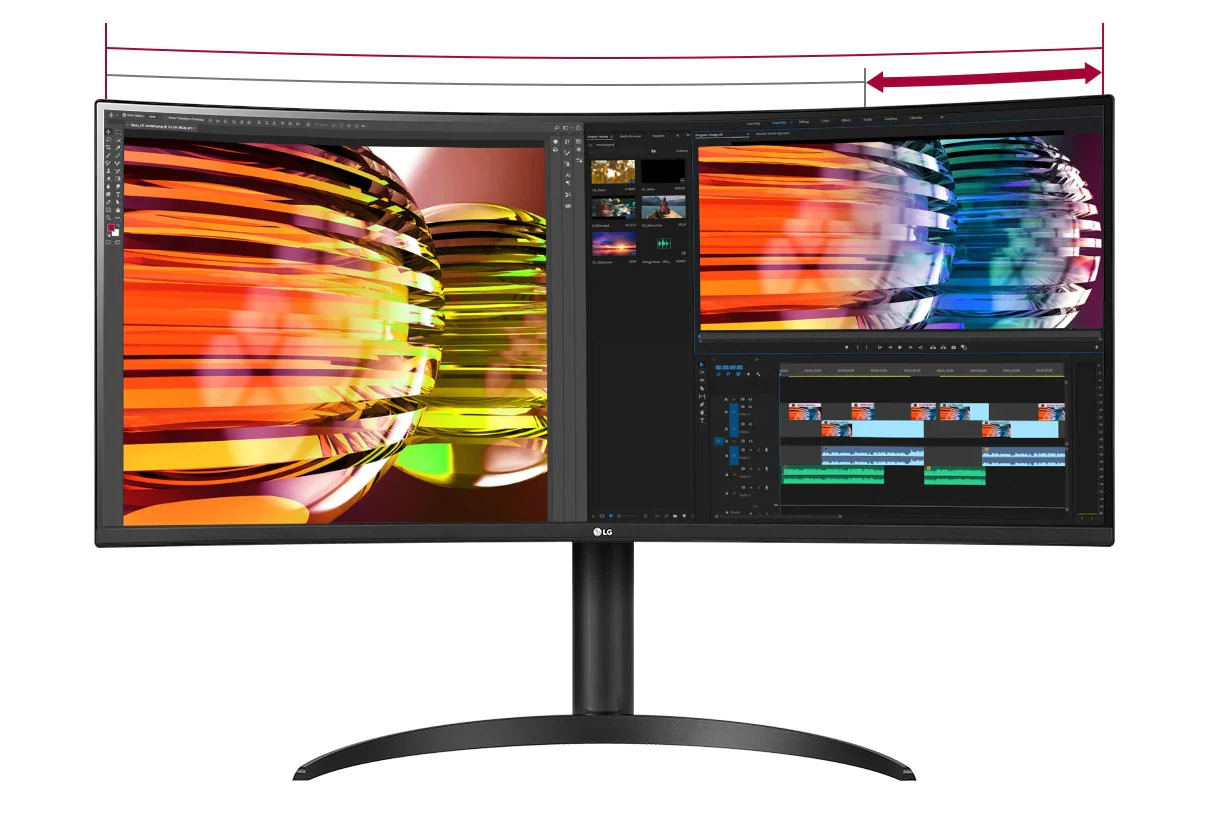 販売終了】LG 液晶ディスプレイ 34型 曲面ウルトラワイドモニター