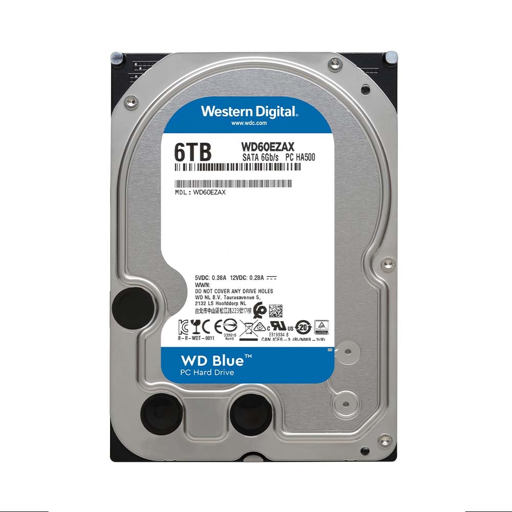 Ổ cứng HDD WD Blue 6TB 3.5 inch SATA III 256MB Cache 5400RPM WD60EZAZ