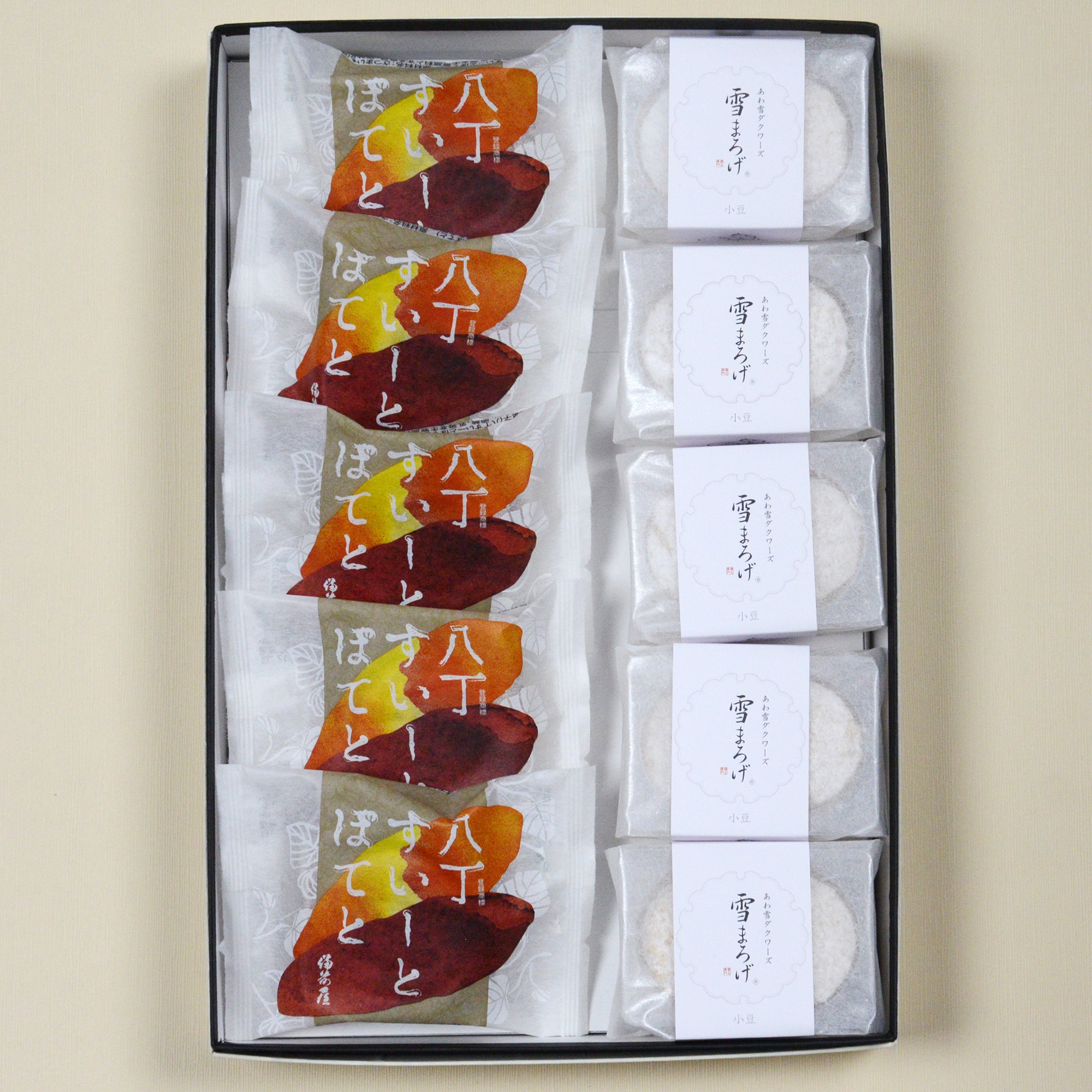 詰合せ（八丁すいーとぽてと5・雪まろげ5） – 備前屋本店