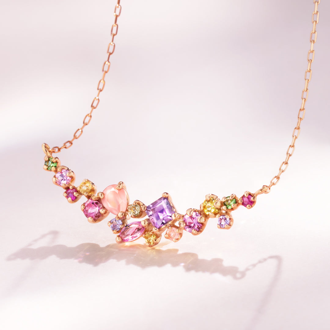 ビズー公式】マルチカラー K10(10金) K18(18金) プラチナ ネックレス