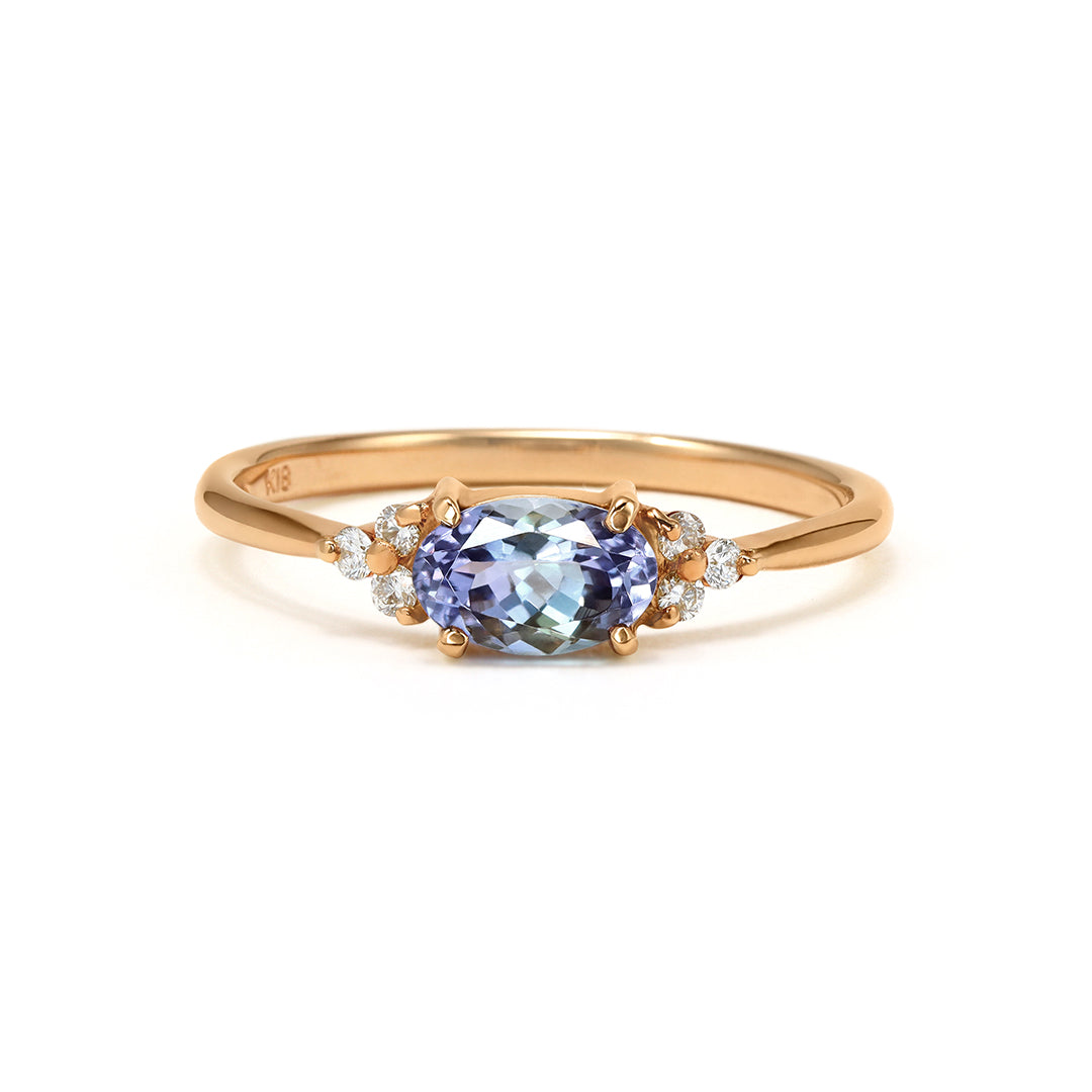 ビズー公式】タンザナイト×ダイヤモンドK18/PTリング・フラヴィ | 希少