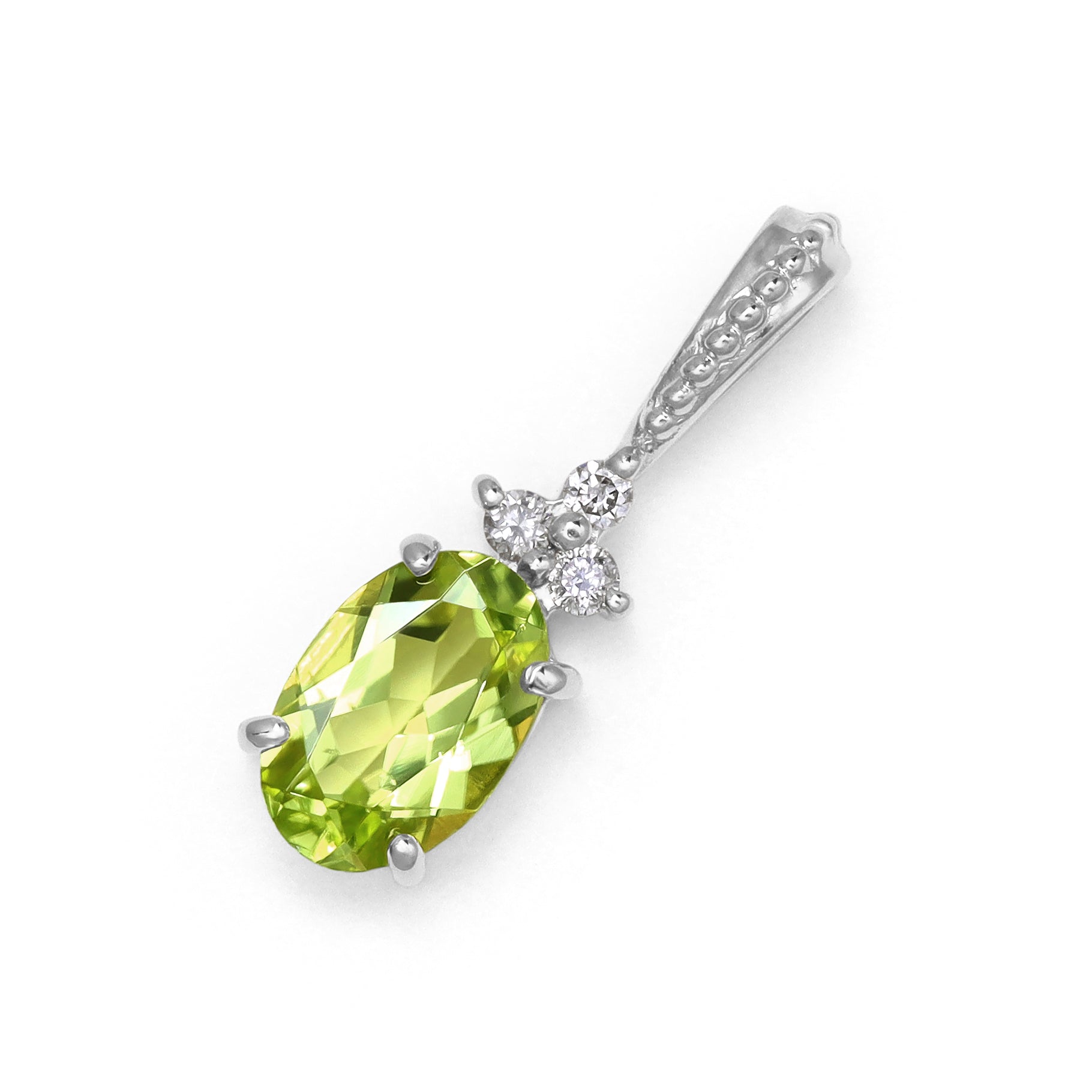 ビズー公式】ペリドット ダイヤモンド K18(18金) ペンダントトップ